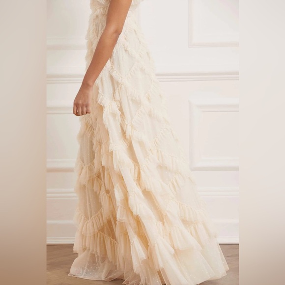Needle & Thread Cream Ruffled Maxi Dress - Picture 7 of 12